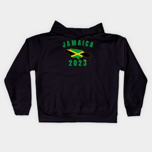 Retro Jamaica Family Vacation 2023 Jamaican Holiday Trip Kids Hoodie